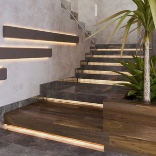 Custom interior doors and bespoke wooden staircase designed by WOODCHURE